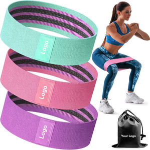 Ensemble de bandes de résistance en tissu GAF, équipement de gym élastique, bandes de résistance circulaires pour l'entraînement des hanches, pour femmes - Product Image 1