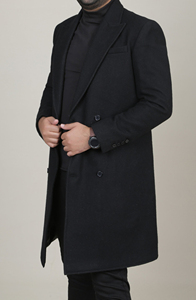 Classic Wool <b>Jacket</b> With Collar For <b>Men</b> Winter Warm <b>Long</b> Sleeve Casual Outerwear Coat Comfortable Thick Layered Design - Product Image 3