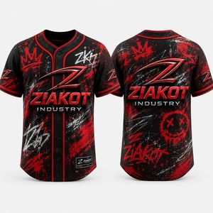 เสื้อเบสบอลผู้ชาย ZIAKOT พิมพ์ลายเต็มตัว สีทองขาว แขนสั้น ทรงปกติ ระบายอากาศได้ดี ชุดกีฬา - Product Image 5
