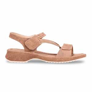 Sandale à semelles compensées marron PU0197 - Product Image 4