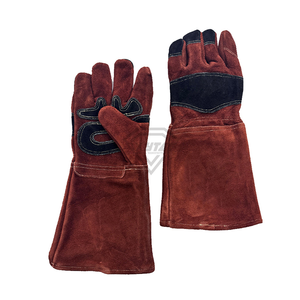 Guantes de Soldadura de Cuero Dividido Personalizados, Resistentes al Calor, con Palma Reforzada y Puño Largo, Protección Industrial - Product Image 1