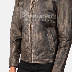 Custom Fashion <b>Genuine</b> <b>Leather</b> <b>Jacket</b> for Men Solid Color Luxury Classic Design High Quality Professional <b>Jacket</b> for Men - Product Image 6