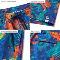 Shorts de plage pour hommes à séchage rapide, imprimés par sublimation, extensibles dans 4 directions, résistants au chlore et aux UV, personnalisables avec logo OEM