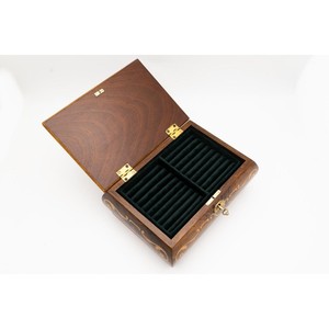Walnut Wood Art Deco Jewelry <b>Chest</b> with Maple Inlay - Wholesale Moradabad - Product Image 3