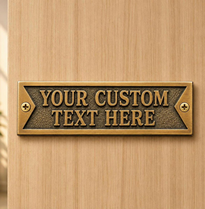 Personalized Brass Door Sign Custom Vintage <b>Metal</b> <b>Plaque</b> Raised Lettering Name Plate Engraved House Office Business Door Sign - Product Image 6