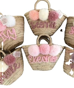 Bolsos de Paja Hechos a Mano, Regalo para Invitados de Boda, Bolsos de Paja Navideños, Bolsos de Playa de Macramé, Directamente del Proveedor Indio - Product Image 1
