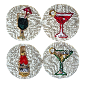 Posavasos Decorativos Clásicos con Cuentas para Mesa de Centro, Posavasos Personalizados para Bebidas en Mesas de Madera y Cócteles - Product Image 1