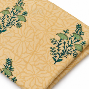 Tissu en voile de coton peigné léger imprimé à la main par blocs, motif floral, 60S60S 90 GSM, multi-usages, 43/44 pouces, pour accessoires de jouets - Product Image 6