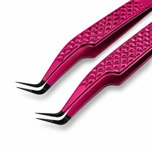 Pince à épiler chirurgicale de précision Morje 10 mm rose en acier inoxydable à pointe lisse, prise en main parfaite, outil de maquillage professionnel - Product Image 2