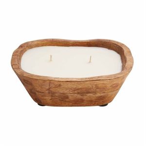 Bougie en bois personnalisée en gros avec étiquette privée |   Bougie de sable en cire de soja durable dans un récipient en bois réutilisable |   Bol de spa multi-mèches - Product Image 3
