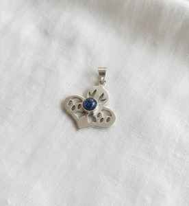 Collier en pierre naturelle de qualité supérieure avec nœud, symbole de sorcière, bijoux en argent allemand pour femme - Product Image 1