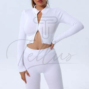 Ensemble 2 pièces de vêtements de sport pour femmes grandes tailles, respirant, éco-responsable, à séchage rapide, anti-humidité, taille élastique - Product Image 6