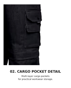 <b>Black</b> Denim Insulated <b>Work</b> <b>Pants</b> for Men | T-BUC TJS-301P OEM/ODM Korean Brand - Product Image 5