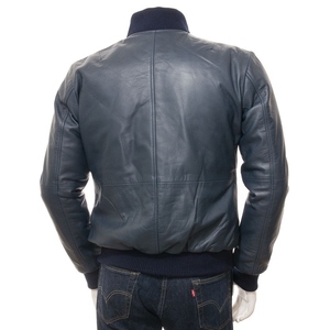 Veste d'hiver classique en cuir pour homme, en cuir d'agneau véritable, vêtement d'extérieur élégant, marron, en cuir de vache - Product Image 2
