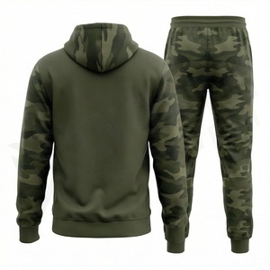 Conjunto de Sudadera con Capucha y Pantalones de Camuflaje para Hombre, Chándal Informal de Manga Larga con Cordón y Bolsillos, Ropa de Otoño - Product Image 2