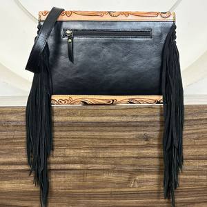 Bolso de Hombro de Cuero Hecho a Mano al por Mayor en Existencia, Bolso de Moda para Mujer, Bolso Bandolera de Cuero Vacuno Genuino con Flecos - Product Image 6