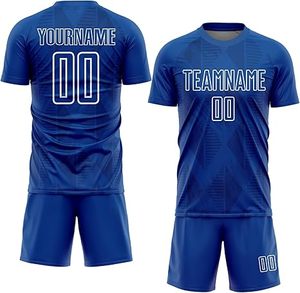 ชุดเสื้อและกางเกงกีฬาแบบสั่งทำพิเศษสำหรับผู้ชาย สวมใส่สบาย ระบายอากาศได้ดี ขนาดผู้ใหญ่ ทรงแอธเลติก ชุดฟุตบอลชาย - Product Image 5