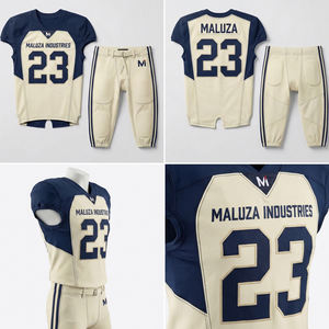 Tenue de football américain à régulation thermique, entièrement sublimée, en maille respirante, kit d'équipement professionnel pour équipes de football - Product Image 6