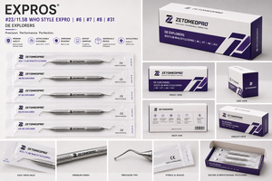 Explorador Dental de Doble Punta Expros 3A/UNC15 # 6 # 30 Zetomed Pro de Acero Inoxidable - Product Image 5