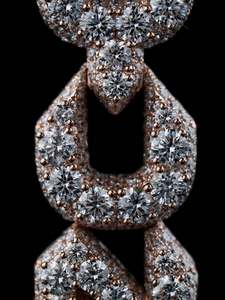 Rapper Design 925 Sterling <b>Silver</b> Rose Gold Plated Hip Hop Rappers Jewelry Bezel Setting VVS Moissanite <b>Initial</b> Letter Name - Product Image 6