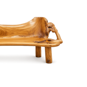 ARTERRA Premium Natural Edge Teak <b>Bench</b> Hand Carved Garden Furniture for Luxury Resorts Eco Friendly Living - Product Image 4
