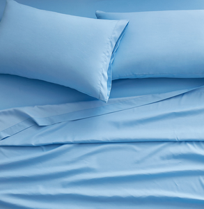 High Quality Waterproof 100% Cotton 400TC Plain Luxury Bed <b>Sheet</b> Set for Bedroom or Hotel Use - Product Image 3