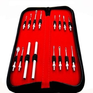 12 pcs <b>Blackhead</b> <b>Extractor</b> and Pimple Popper Kit Vacuum Pimple Remover Tool for Acne Spot Treatment Black Color - Product Image 2