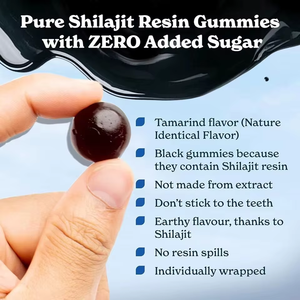 Gummies de Shilajit Pur et Naturel de l'Himalaya avec Extrait d'Ashwagandha, Étiquette Personnalisée, Fournisseur en Gros - Product Image 4