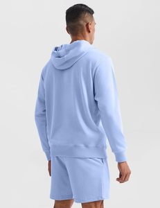 Sweats à capuche noirs unis en gros, 100% coton molletonné, vierges, personnalisables avec logo brodé ou imprimé, vêtements streetwear de haute qualité. - Product Image 1