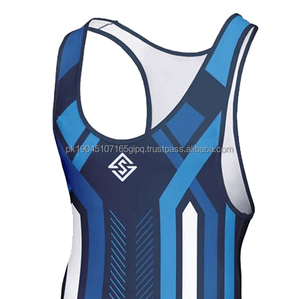 ODM vente en gros haltérophilie costume Sublimation lutte chemise mode vintage lutte singulet évacuation de l'humidité hommes maillots - Product Image 3