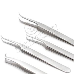 Pince à cils professionnelle antistatique en fibre, à 90 degrés, pour extension de cils volume et isolation, couleur noir plasma - Product Image 3