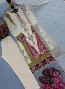 Nuevo Conjunto de Top y Pantalón de Seda Romana con Bordado y Lentejuelas de 3 mm, Estilo Festivo para Uso Diario, Agradable al Tacto, con Dupatta - Product Image 5