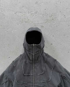 Sudadera con Capucha Personalizada al por Mayor de Alta Calidad con Logotipo Gráfico, Sudadera de Algodón Grueso, Estilo Oversize, Lavado Ácido, Sudadera Ninja para Hombre - Product Image 3