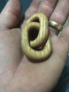 Cadena Decorativa Redonda para el Hogar, Eslabones de Madera Tallados a Mano, Nudos Decorativos, Artesanía de Madera Estilo Rústico - Product Image 4