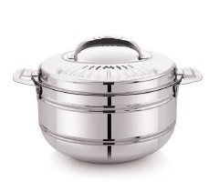 Hot Pot de acero inoxidable plateado 2500-10000 ML Capacidad Hot Pot de metal con construcción duradera - Product Image 3