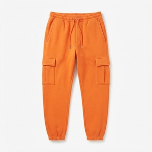Private Label Heavy Fleece <b>Cargo</b> <b>Joggers</b> Custom Embroidery DTF Print Baggy Sweatpants Wholesale - Product Image 4