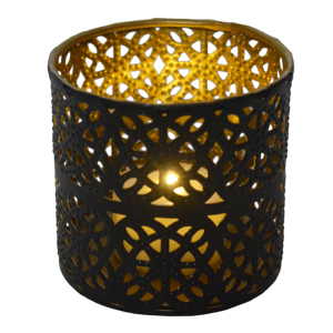 Porte-bougie chauffe-plat en fer doré, étanche et résistant à la chaleur, pour décoration intérieure et mariages - Product Image 1