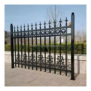 Clôtures en fer forgé de rambarde en acier de <span class=keywords><strong>zinc</strong></span> enduit de jardin de luxe léger à bas <span class=keywords><strong>prix</strong></span> - Product Image 6