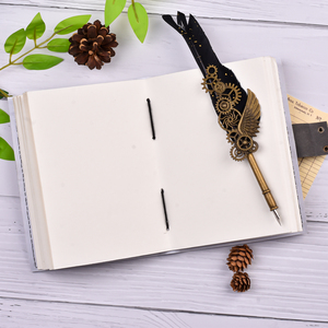 Premium Black Wolf Design Lock Diary <b>A5</b> Handmade Vintage Journal Gothic Animal Art Notebook with Metal Lock for Writing Gifting - Product Image 3