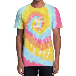 Camiseta de algodón de manga corta con efecto tie-dye para hombre, ropa casual, nueva llegada, camiseta con efecto tie-dye para hombre en el mejor material. - Product Image 3