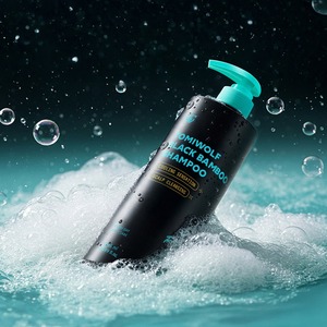 [TOMIWOLF] Champú para Hombre, Cuidado Capilar Coreano, Mentol Refrescante, Limpieza del Cuero Cabelludo Graso, Champú de Bambú Negro - Product Image 1