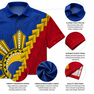 Nouvelle Arrivée 2026 – Polo Homme Personnalisé à Imprimé Tribal Polynésien, Respirant, Décontracté, Manches Courtes, Vêtement de Sport d'Été – Vente en Gros - Product Image 4