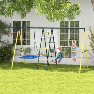 Altalena da Giardino Robusta in Acciaio e Metallo per Interni ed Esterni, Uso Educativo e Ludico - Product Image 1