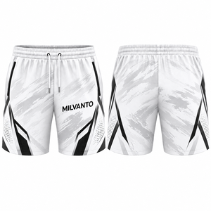 Pantalones Cortos Deportivos Sublimados Blancos Personalizados para Hombre, Ligeros, de Secado Rápido, Transpirables, para Gimnasio, Entrenamiento, Running - Product Image 1