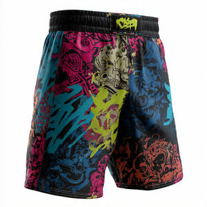 Pantalones Cortos de Boxeo MMA para Hombre, Pantalones Cortos de Entrenamiento MMA, Pantalones Cortos de Lucha, Pantalones Cortos de Grappling y Kickboxing, Sublimados, Unisex - Product Image 3