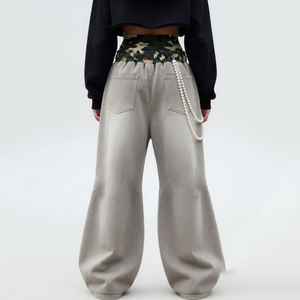 Pantalones Jogger Oversize para Mujer con Doble Cintura y Efecto Desgastado Glory, Calidad Premium, Venta al por Mayor OEM - Product Image 2