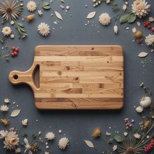 Tabla de Cortar de Madera Resistente, Tabla de Cocina Sólida para Cortar Carne, Preparar Vegetales, para Hogares, Hoteles y Restaurantes - Product Image 1