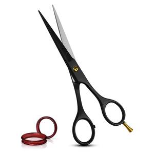 Tijeras de Entresacar Profesionales, Hoja de Acero Inoxidable, Punta Afilada, Mango Negro, Tamaño Mediano, Para Diestros, 28 Dientes, Reutilizables - Product Image 1