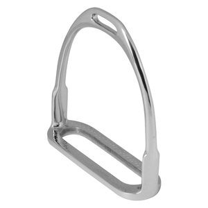Estribos de Acero Inoxidable Plateado para Montar a Caballo con Superficie Antideslizante Negra - Product Image 3