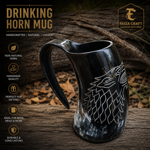 Mug classique en corne de buffle polie, fait main, durable et écologique, de forme naturelle, style Amour, pour la consommation de miad, cadeaux d'affaires - Product Image 5
